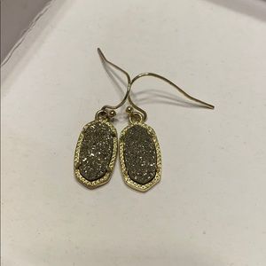 Kendra Scott Lee Gold Drop Earrings Drusy